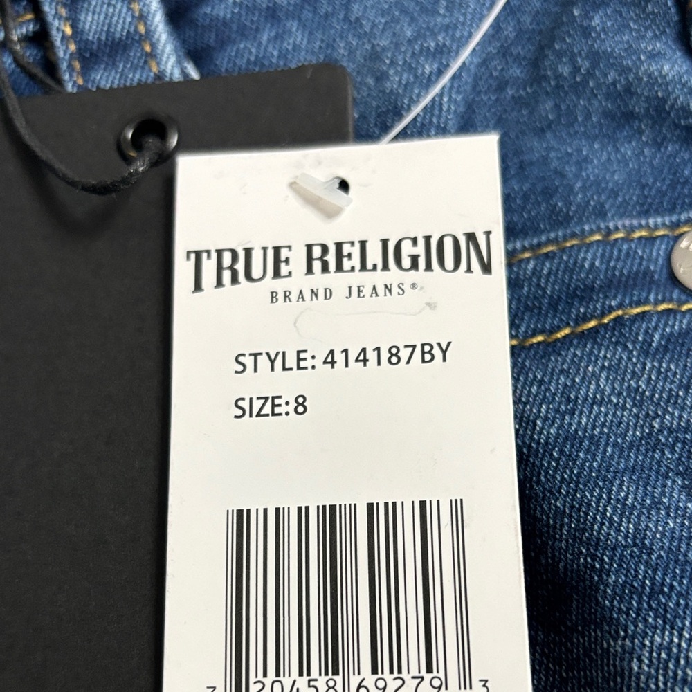 True Religion Denim Pants with Pink Stitching - Picture 2 of 2